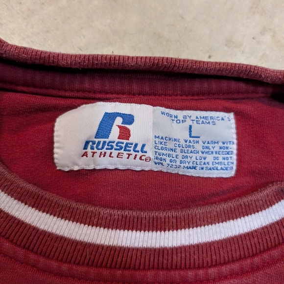 VTG Russell Athletic Washington State Maroon Crewneck Sweater Men's L Red - Picture 2 of 6